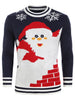 Santa Claus Pattern Knitted Sweater