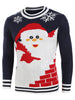 Santa Claus Pattern Knitted Sweater