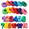 Wooden Building Blocks Rainbow Digital Clock Alarm Children Educational Toys