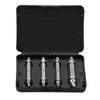 4pcs S2 Alloy Steel Screw Extractor Drill Bits Broken Damaged Bolt Remover with Storage Box