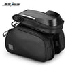 SAHOO Bicycle Phone Tube Double Bag with Fingerprint Unlock Sun Visor