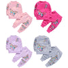 Butterfly Print Girl Two-piece Suit Crew Neck Long Sleeve Pocket Children Garment