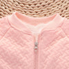 Fleece Kid Coat Round Collar Long Sleeve Zipper Pocket Jacket