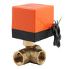 230V Electric Motorized Thread Ball Valve Air-conditioning Water System Controller 3-way 3-wire
