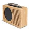 LED Bamboo Digital FM Radio Alarm Clock for Home Bedroom Office