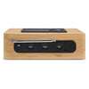 LED Bamboo Digital FM Radio Alarm Clock for Home Bedroom Office