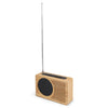 LED Bamboo Digital FM Radio Alarm Clock for Home Bedroom Office