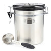 Coffee Beans Sealed Can with Exhaust Valve Stainless Steel Tea Canister