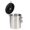 Coffee Beans Sealed Can with Exhaust Valve Stainless Steel Tea Canister