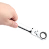 6PCS 8 - 17mm Flexible Head Ratchet Wrench Dual-use Gear Spanners