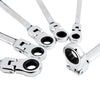 6PCS 8 - 17mm Flexible Head Ratchet Wrench Dual-use Gear Spanners