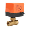 220V Electric Motorized Thread Ball Valve Air-conditioning Water System Controller 2-way 3-wire