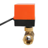 220V Electric Motorized Thread Ball Valve Air-conditioning Water System Controller 2-way 3-wire