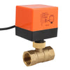 220V Electric Motorized Thread Ball Valve Air-conditioning Water System Controller 2-way 3-wire