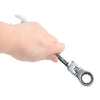 9PCS 8 - 19mm Flexible Head Ratchet Wrench Dual-use Gear Spanners