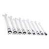 9PCS 8 - 19mm Flexible Head Ratchet Wrench Dual-use Gear Spanners