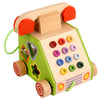 Wooden Simulated Telephone Shape Digital Cognitive Toys for Children's Early Education