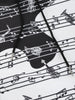 Musical Note Printed Casual Hoodie
