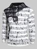Musical Note Printed Casual Hoodie