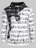 Musical Note Printed Casual Hoodie