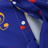 Musical Note Pattern Long Sleeves Shirt