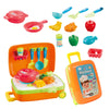 Children Toy Set Trolley Suitcase with Round Pulley Telescopic Rod