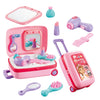 Children Toy Set Trolley Suitcase with Round Pulley Telescopic Rod