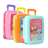 Children Toy Set Trolley Suitcase with Round Pulley Telescopic Rod