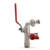 Double-valve 90 Degree Water Tap 1/2'' Brass Faucet for Home Outdoor Garden