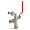 Double-valve 90 Degree Water Tap 1/2'' Brass Faucet for Home Outdoor Garden