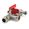 Double-valve 90 Degree Water Tap 1/2'' Brass Faucet for Home Outdoor Garden