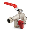 Double-valve 90 Degree Water Tap 1/2'' Brass Faucet for Home Outdoor Garden
