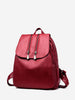 PU Leather Zipper Embellished Backpack