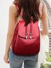 PU Leather Zipper Embellished Backpack