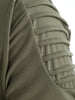 Sports Full Zipper Gradient Print Shoulder Pleated Hoodie