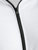 Sports Full Zipper Gradient Print Shoulder Pleated Hoodie