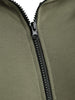 Sports Full Zipper Gradient Print Shoulder Pleated Hoodie