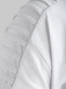 Sports Full Zipper Gradient Print Shoulder Pleated Hoodie