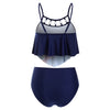 Spiral Tie Dye Lattice Tummy Control Tankini Swimwear