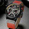 Curren M8329 Luxury Male Watch Men Digital Calendar Display Waterproof Leather Quartz Wrist Watch