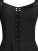 Open Shoulder A Line High Waist Dress