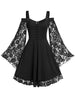 Open Shoulder A Line High Waist Dress