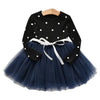 Girls Dress Long Sleeve Round Neck