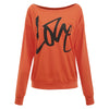 Love Pattern Dropped Shoulder Sweatshirt