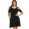 Criss Cross Sleeve Round Neck Shift Dress