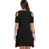Criss Cross Sleeve Round Neck Shift Dress