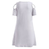 Criss Cross Sleeve Round Neck Shift Dress
