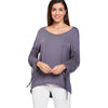 Long Sleeve Asymmetrical T-shirt with Drawstring