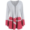 Contrast Color Long Sleeve Cardigan