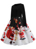 Santa Claus Print Long Sleeve Christmas Dress
